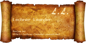 Lechner Leander névjegykártya